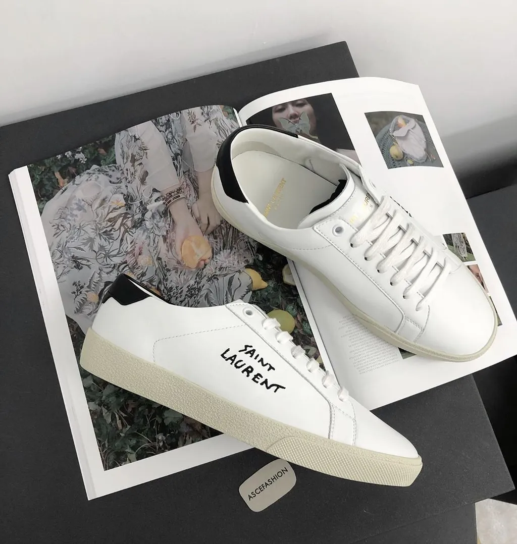 Saint Laurent Court Classic Sl/06 Embroidered Sneakers