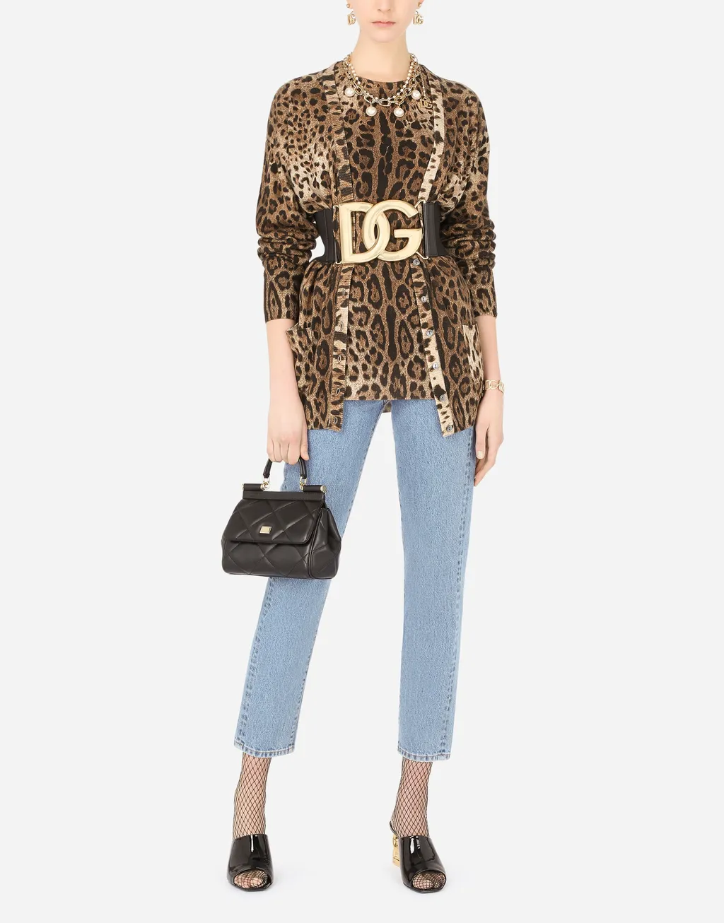 Dolce & Gabbana Animal Print Knit Sweater
