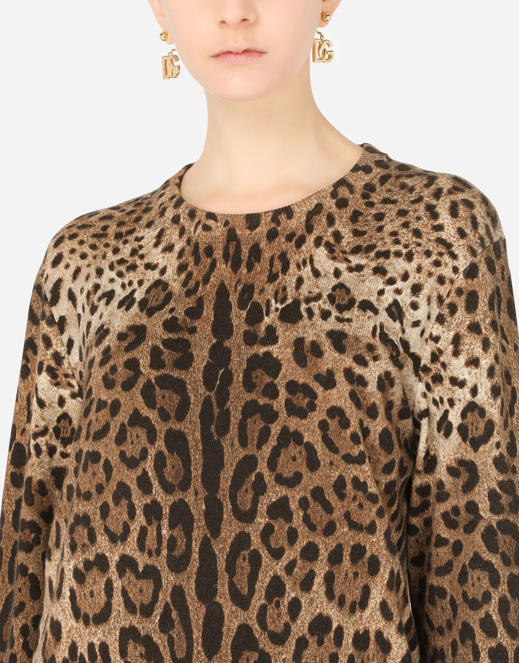 Dolce & Gabbana Animal Print Knit Sweater