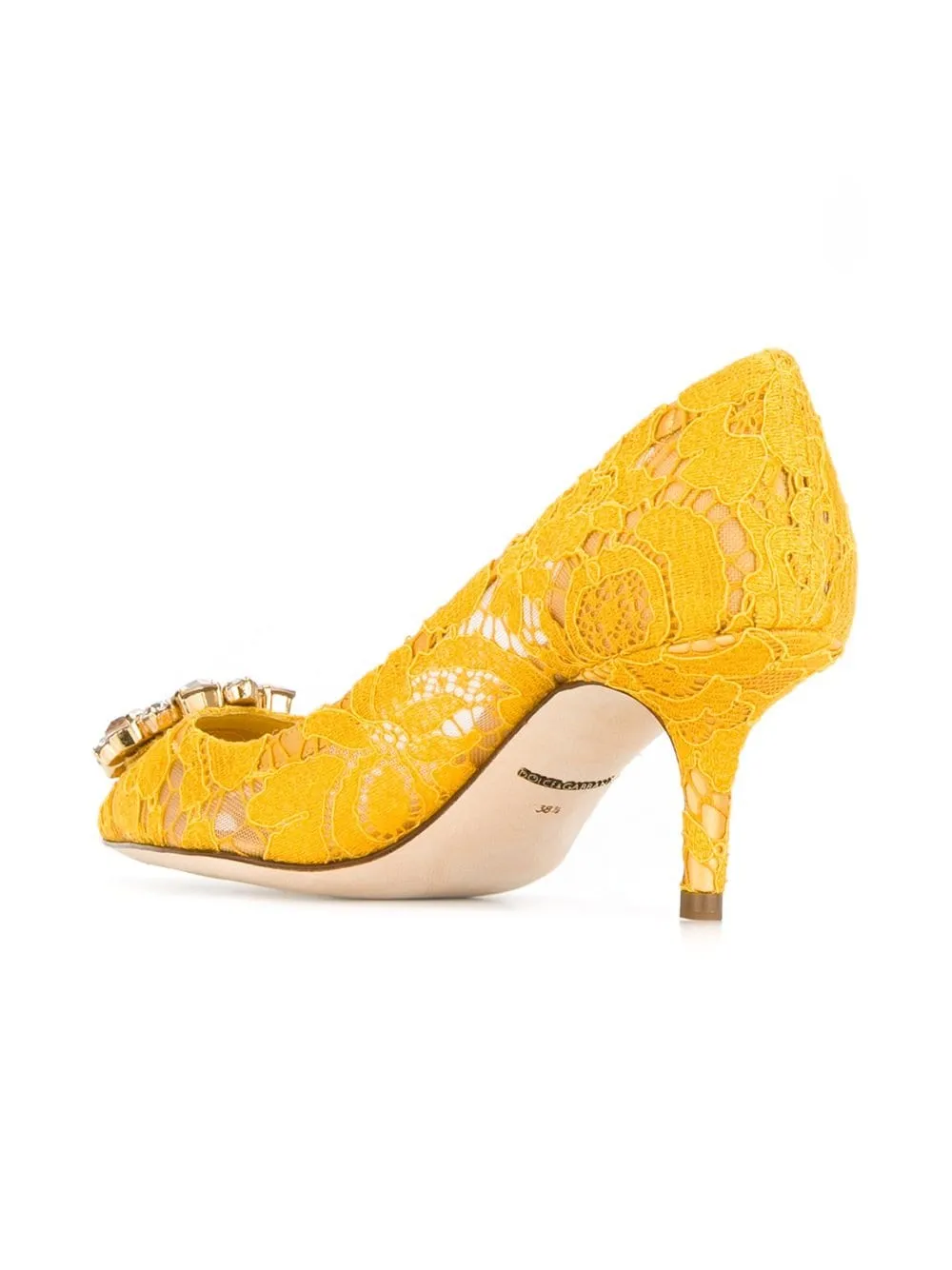 Dolce & Gabbana Taormina Lace Embellished Pumps