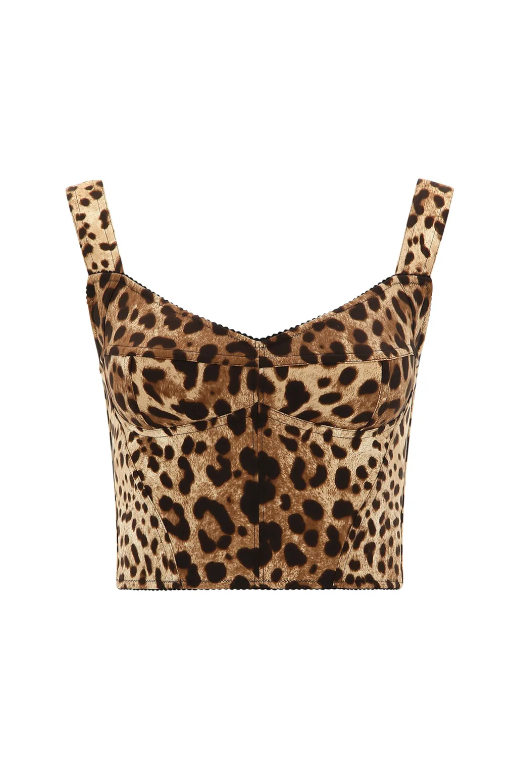 Dolce & Gabbana Animal Print Cropped Top
