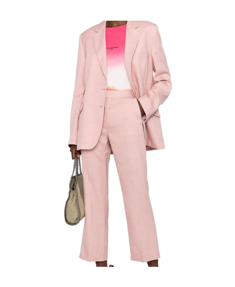 Straight-Leg Cropped Trousers
