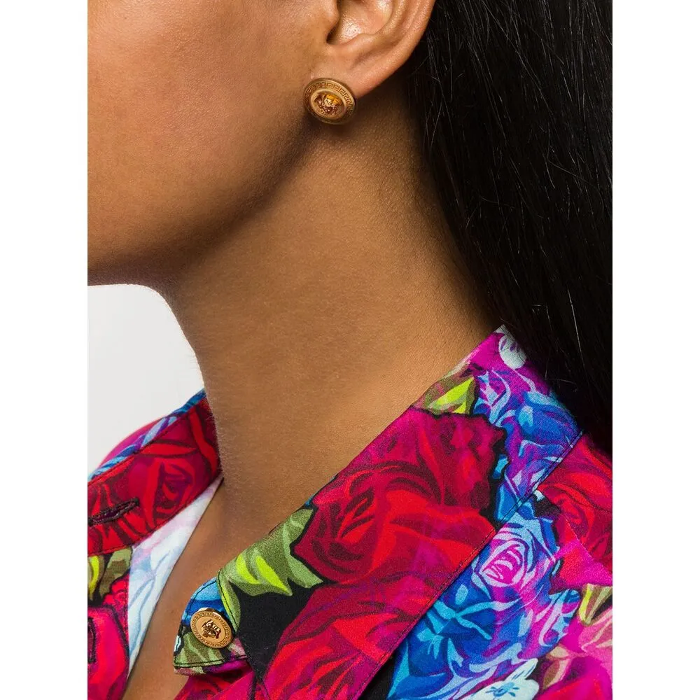 A Pair Of Medusa Round Earrings