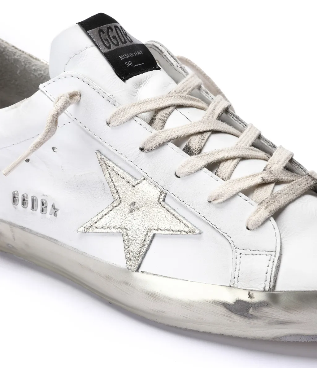 Super-Star With Gold Sparkle Foxing And Lettering
