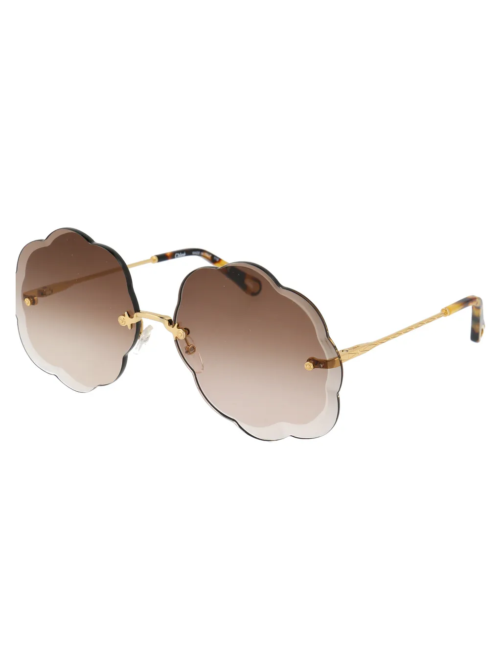 Rosie Scalloped Round-Frame Sunglasses