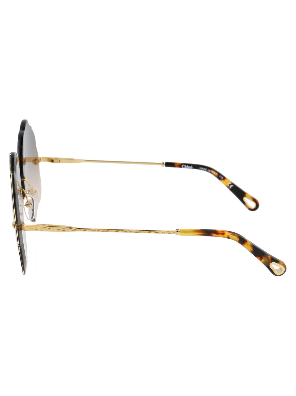 Rosie Scalloped Round-Frame Sunglasses