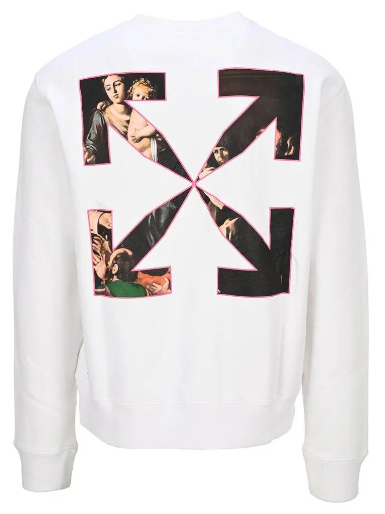 Arrows-Motif Printed Sweatshirt