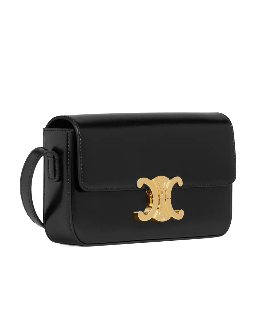 Triomphe Shoulder Bag In Shiny Calfskin