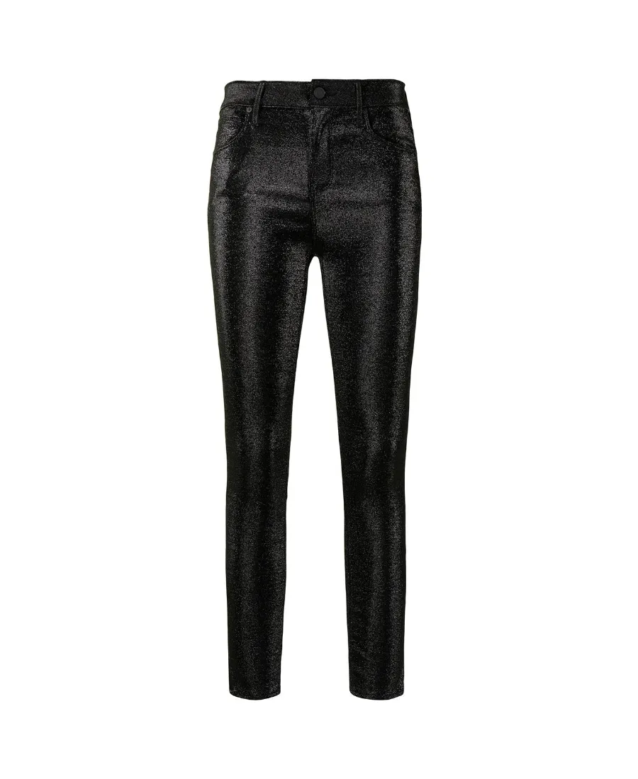 Black Madrid Sequined Skinny Casual Pants