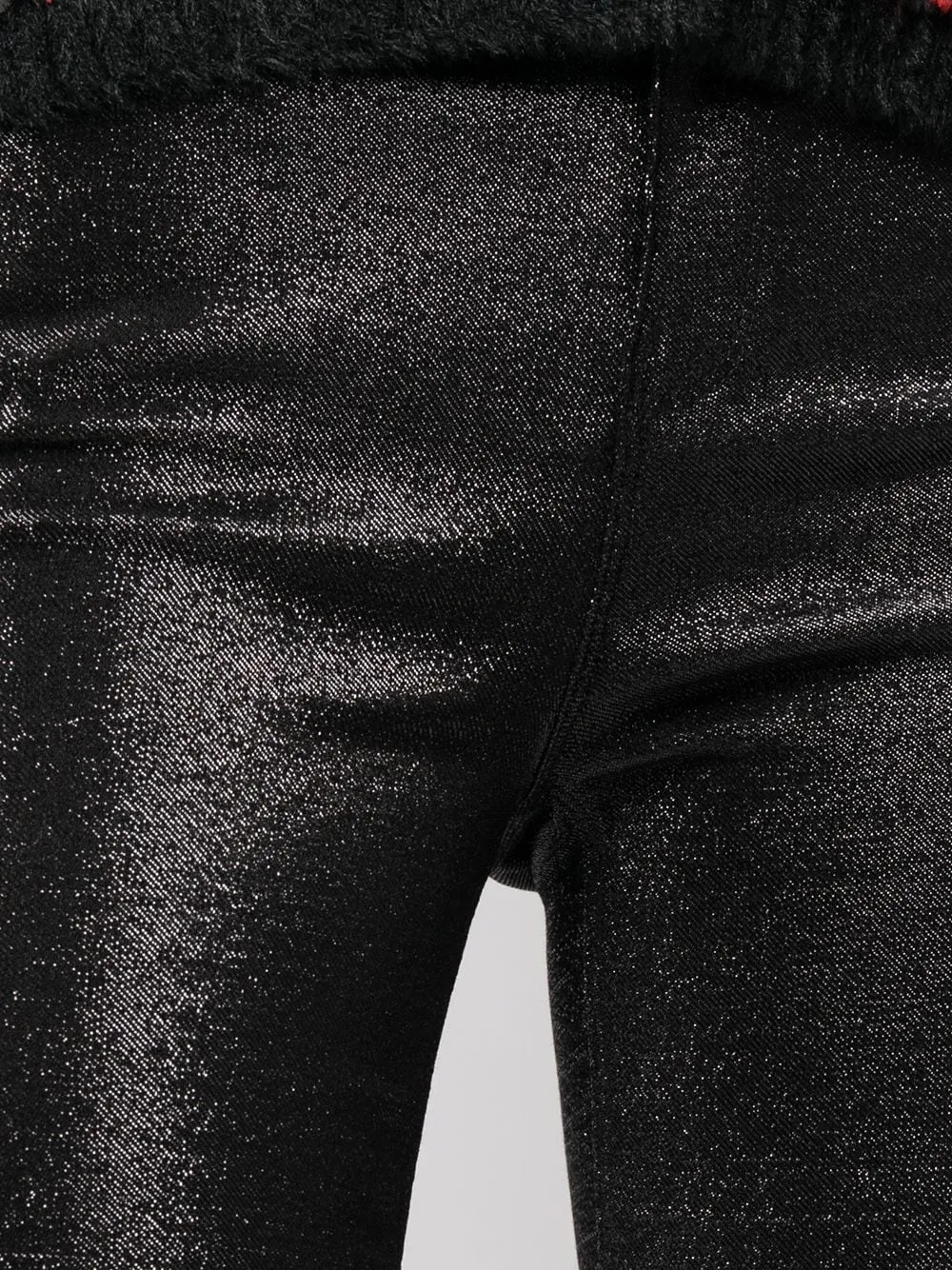 Black Madrid Sequined Skinny Casual Pants
