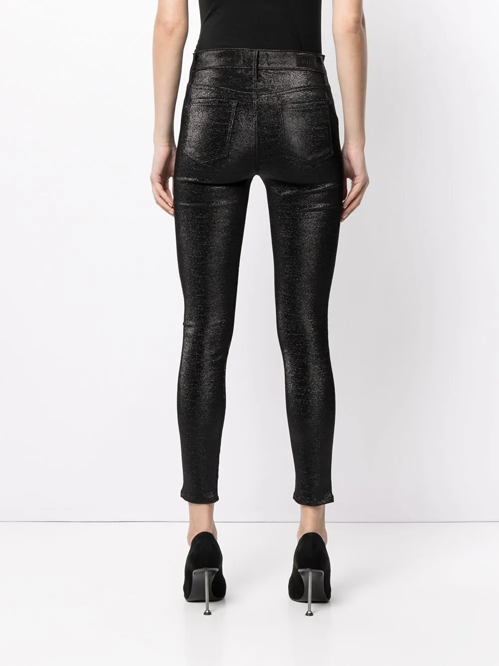 Black Madrid Sequined Skinny Casual Pants