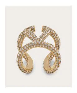 Vlogo Signature Ring In Metal And Swarovski® Crystals