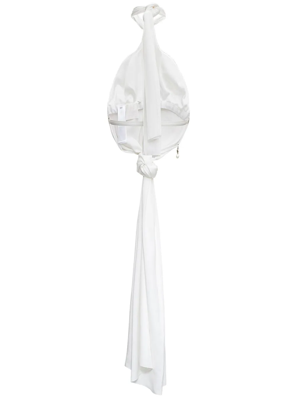 Halterneck Draped Knot Blouse