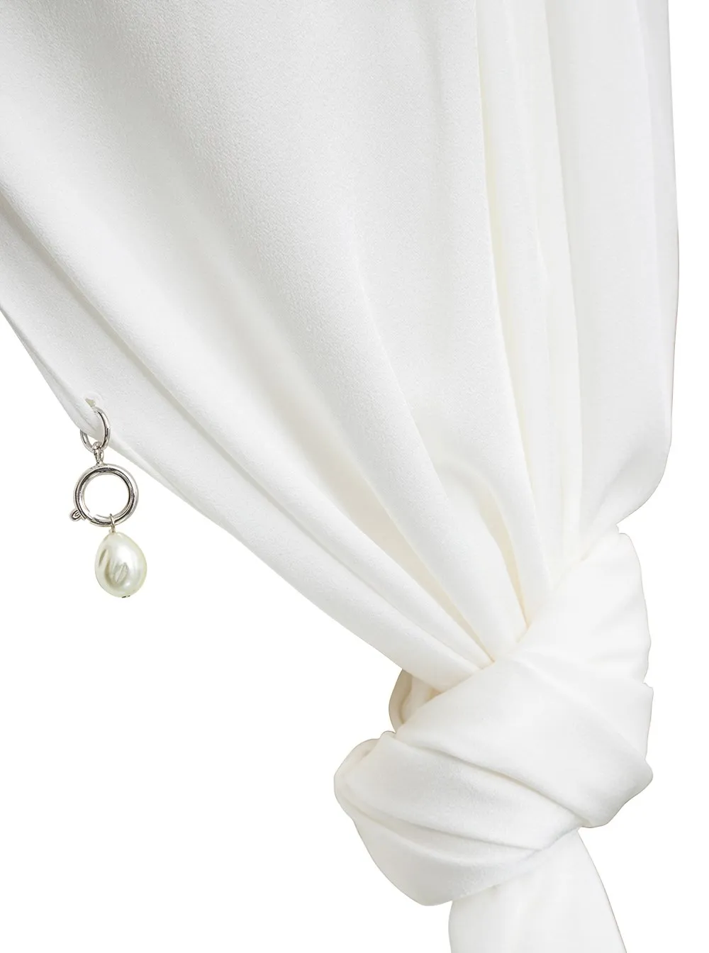 Halterneck Draped Knot Blouse