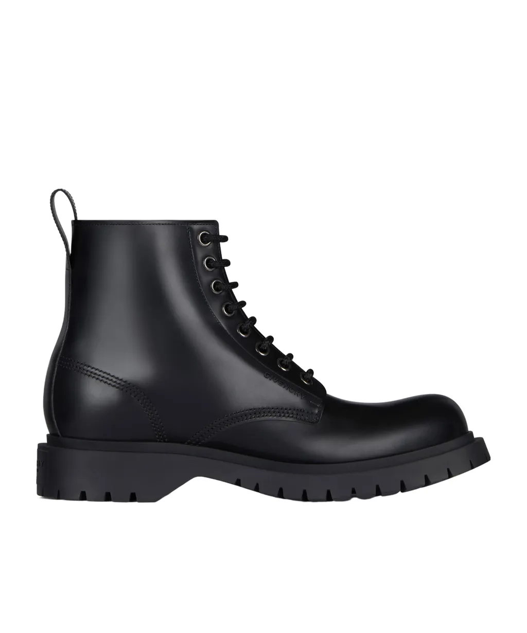 Givenchy Round Toe Lace-Up Boots