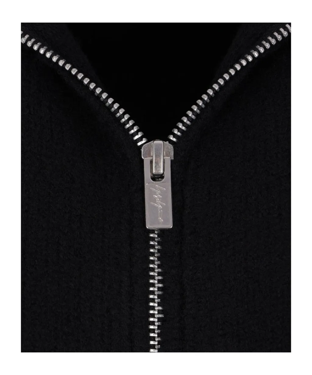 Yohji Yamamoto Zip-Up Long-Sleeved Cardigan