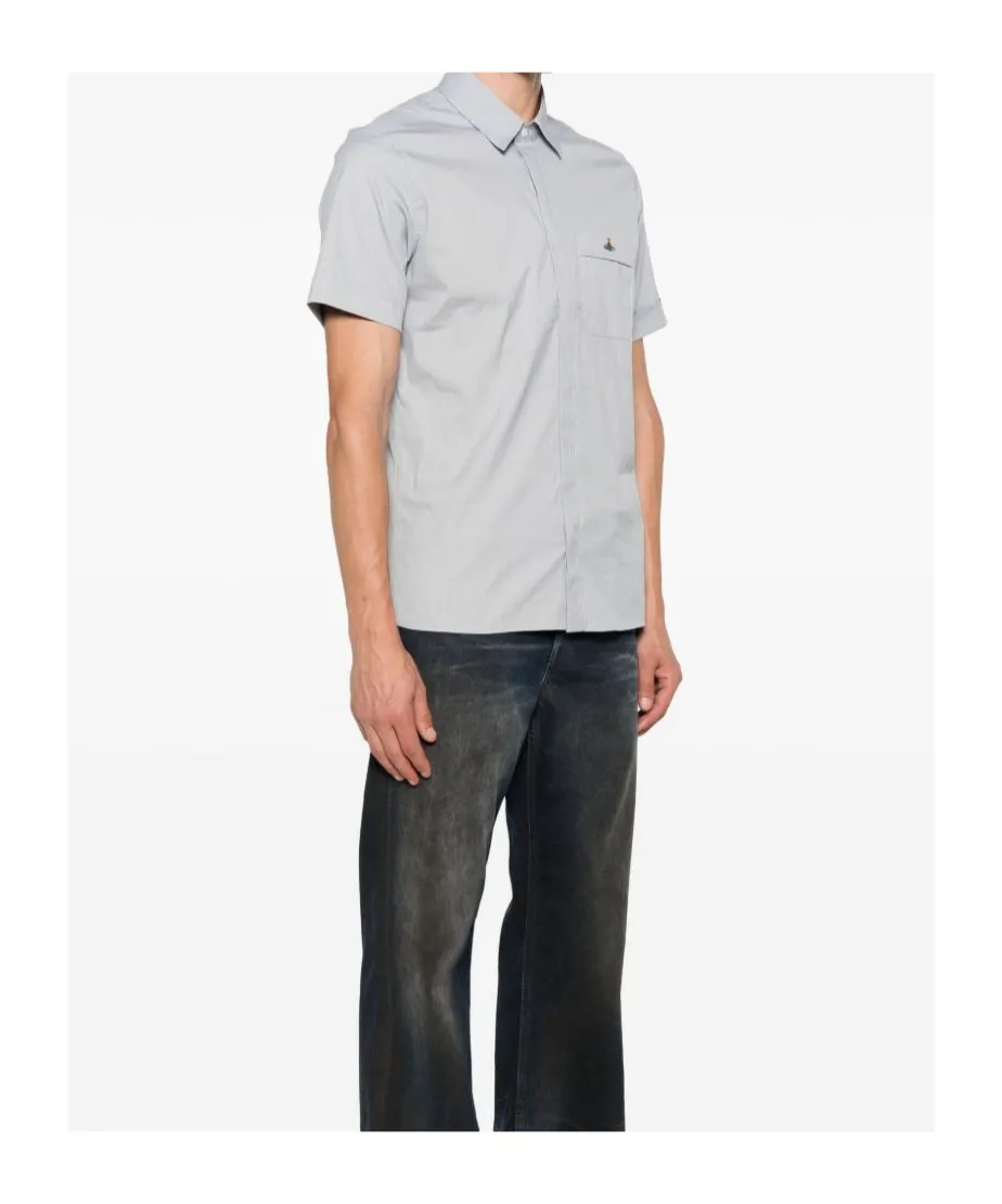 Orb-Embroidered Short-Sleeve Shirt