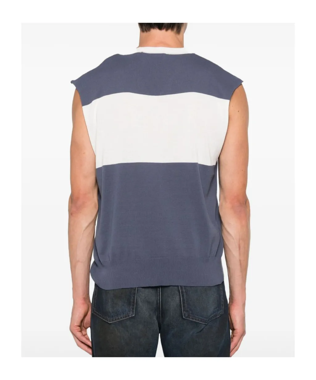 V-Neck Striped Vest