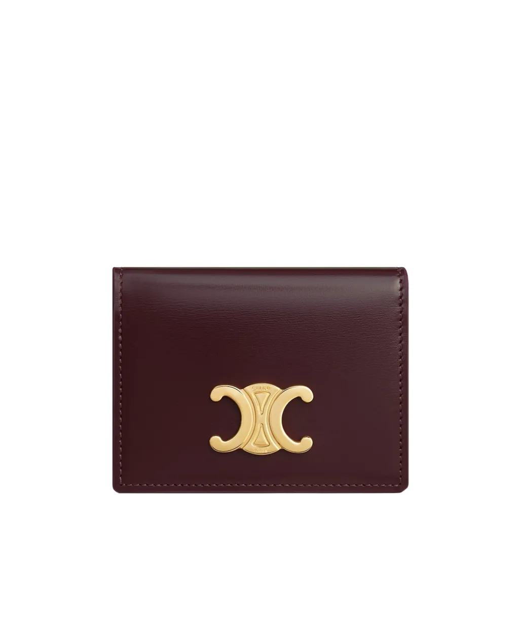 Bi-Fold Card Holder In Shiny Calfskin