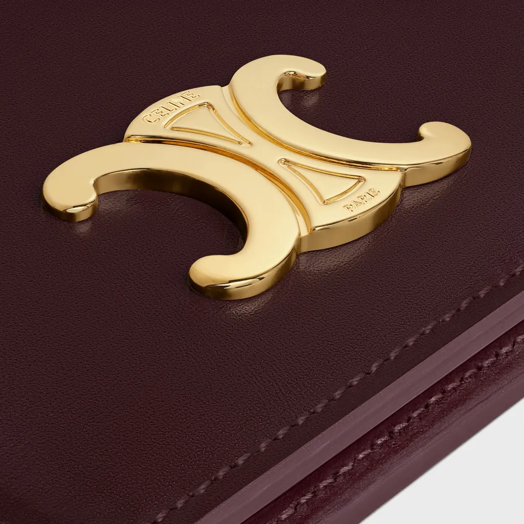 Bi-Fold Card Holder In Shiny Calfskin