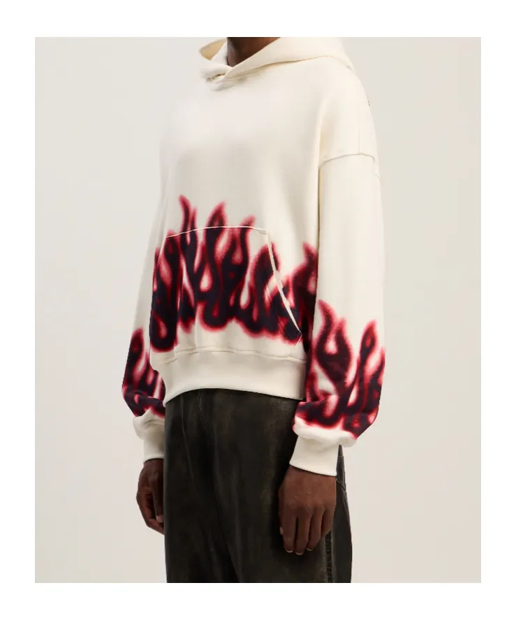 Flame-Print Hoodie