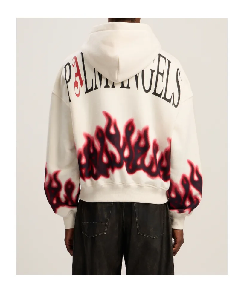 Flame-Print Hoodie