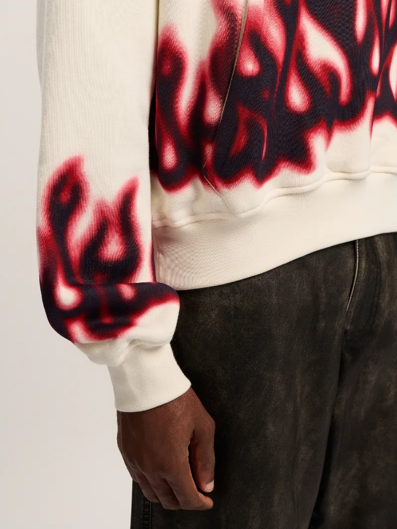 Flame-Print Hoodie