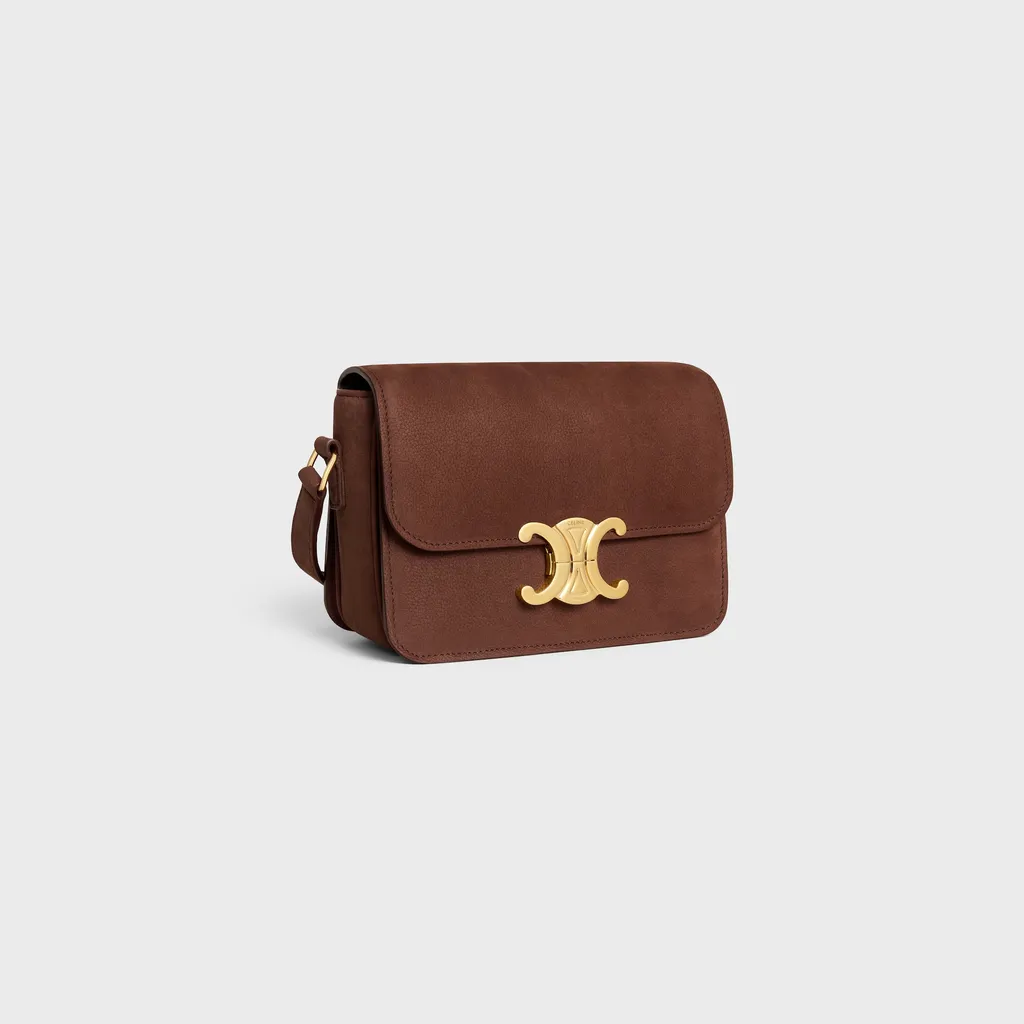 Teen Triomphe Bag In Grained Nubuck Calfskin