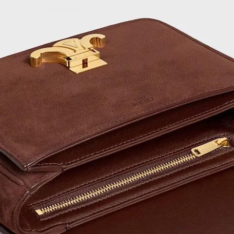 Teen Triomphe Bag In Grained Nubuck Calfskin