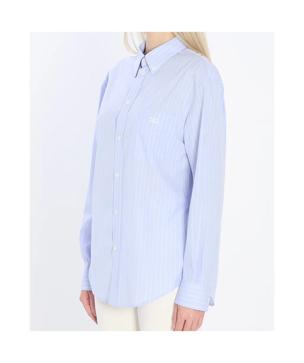 Relaxed Shirt In Striped Cotton Poplin