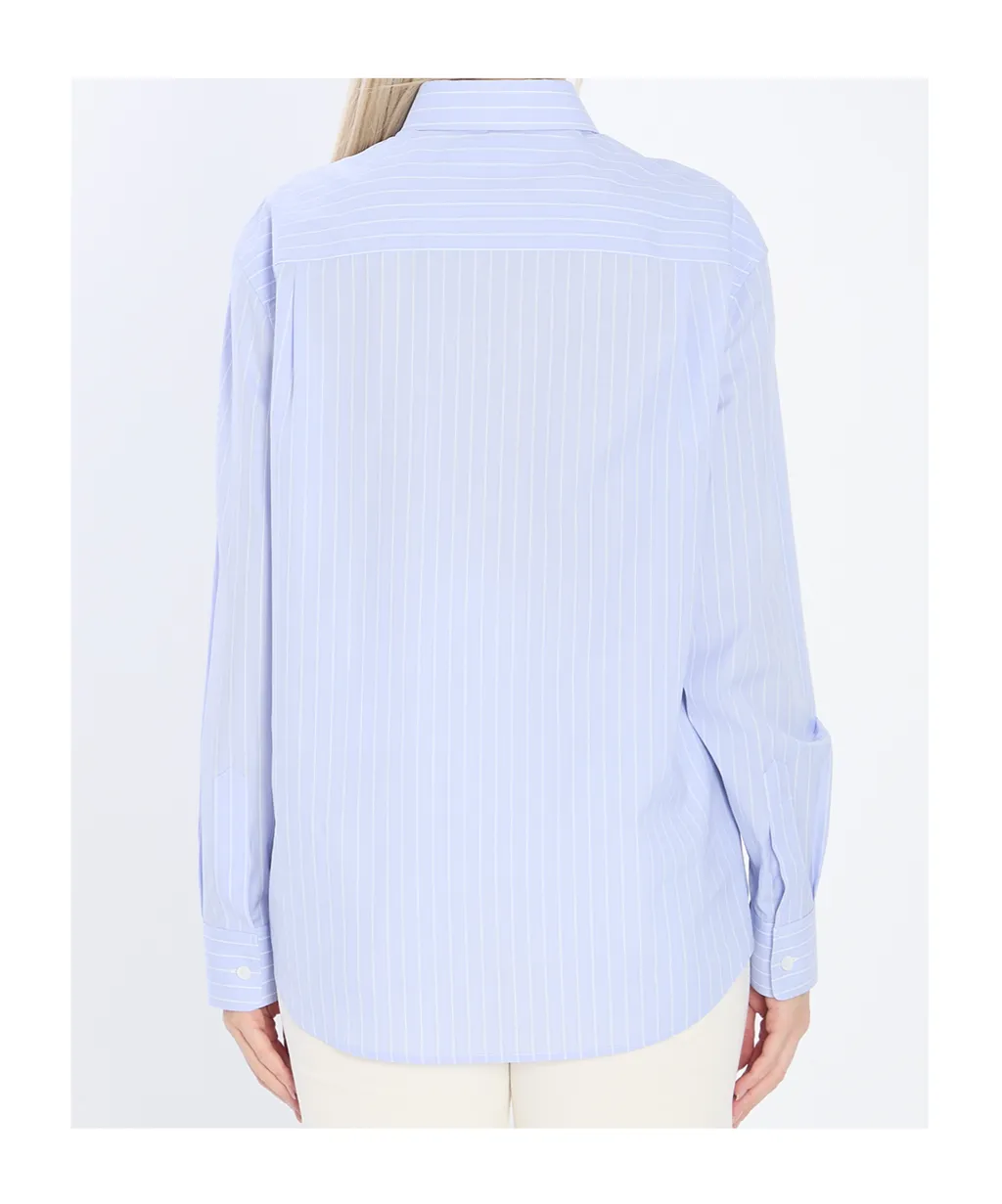 Relaxed Shirt In Striped Cotton Poplin