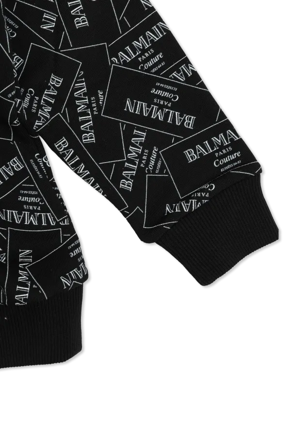 Balmain Kids Logo Printed Hoodie