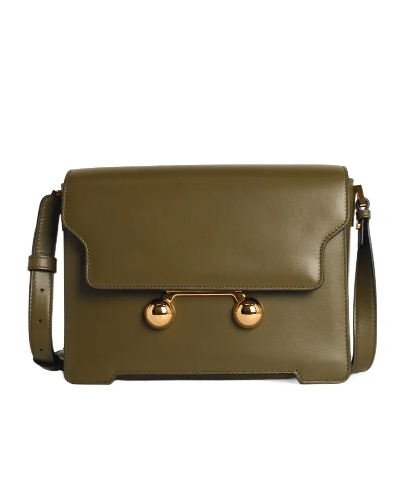 Marni Trunkaroo Foldover Top Medium Shoulder Bag