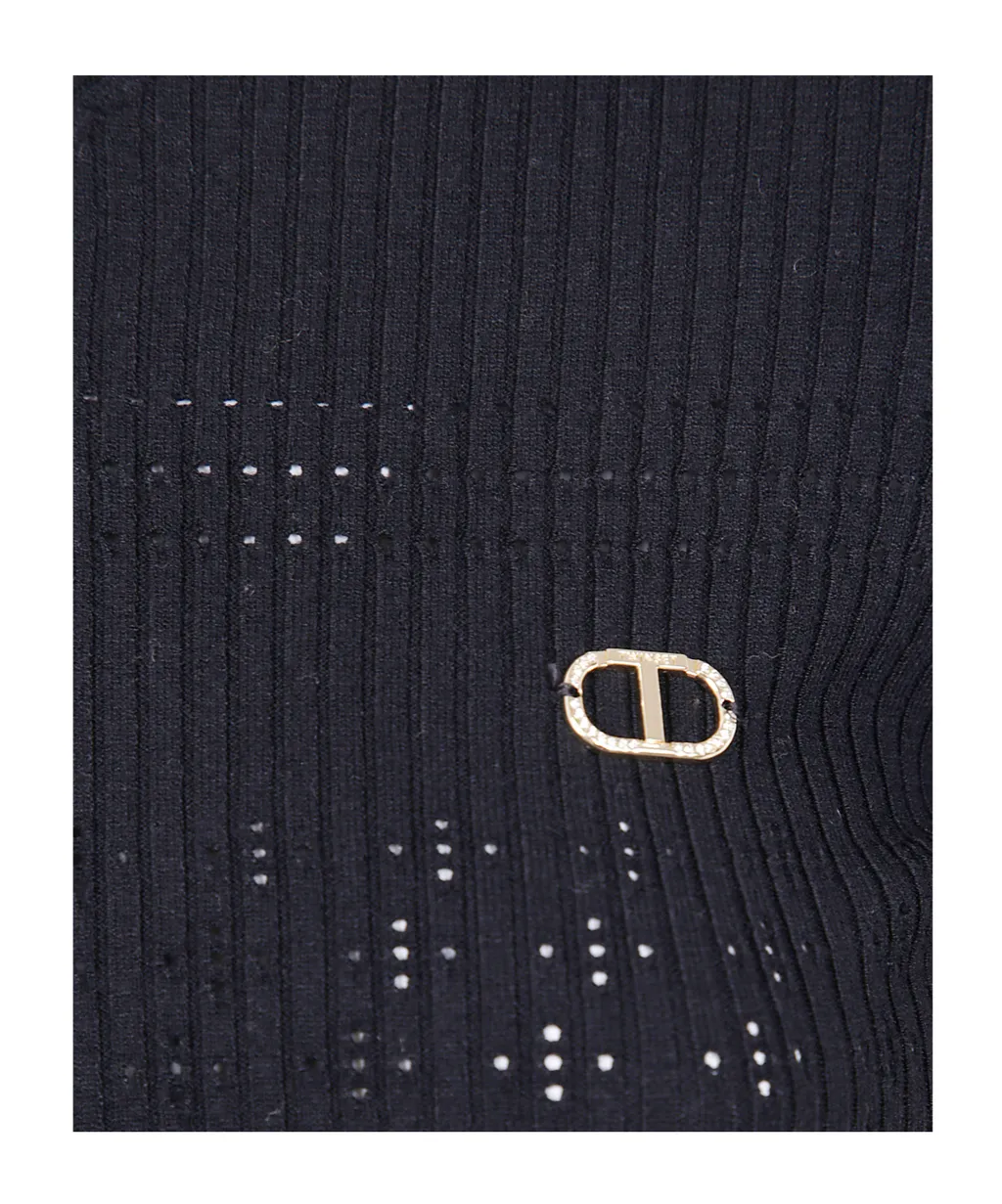 Twinset Perforated Knit Sweater