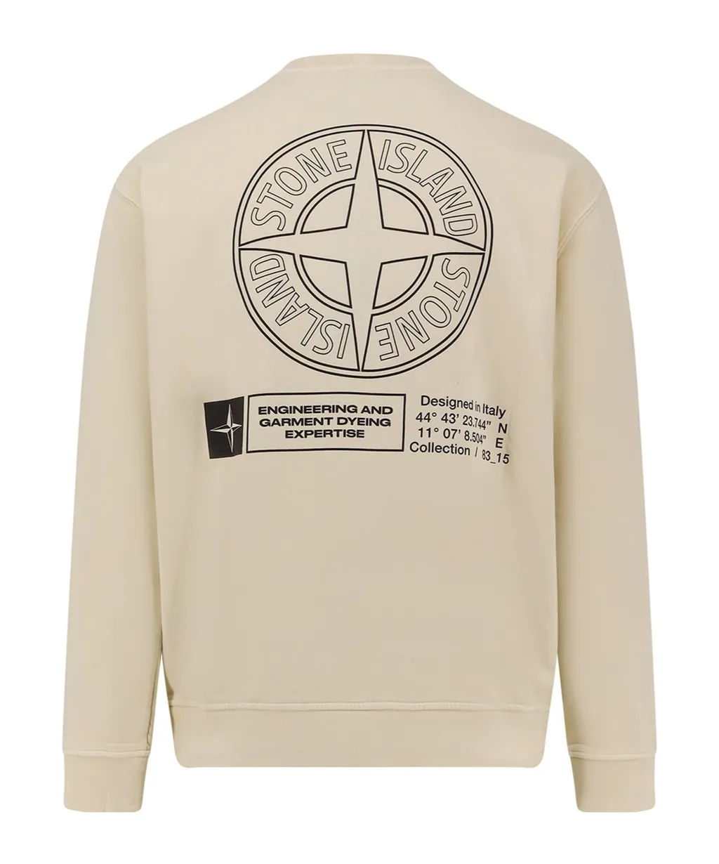 Stone Island Logo Printed Crewneck Sweatshirt