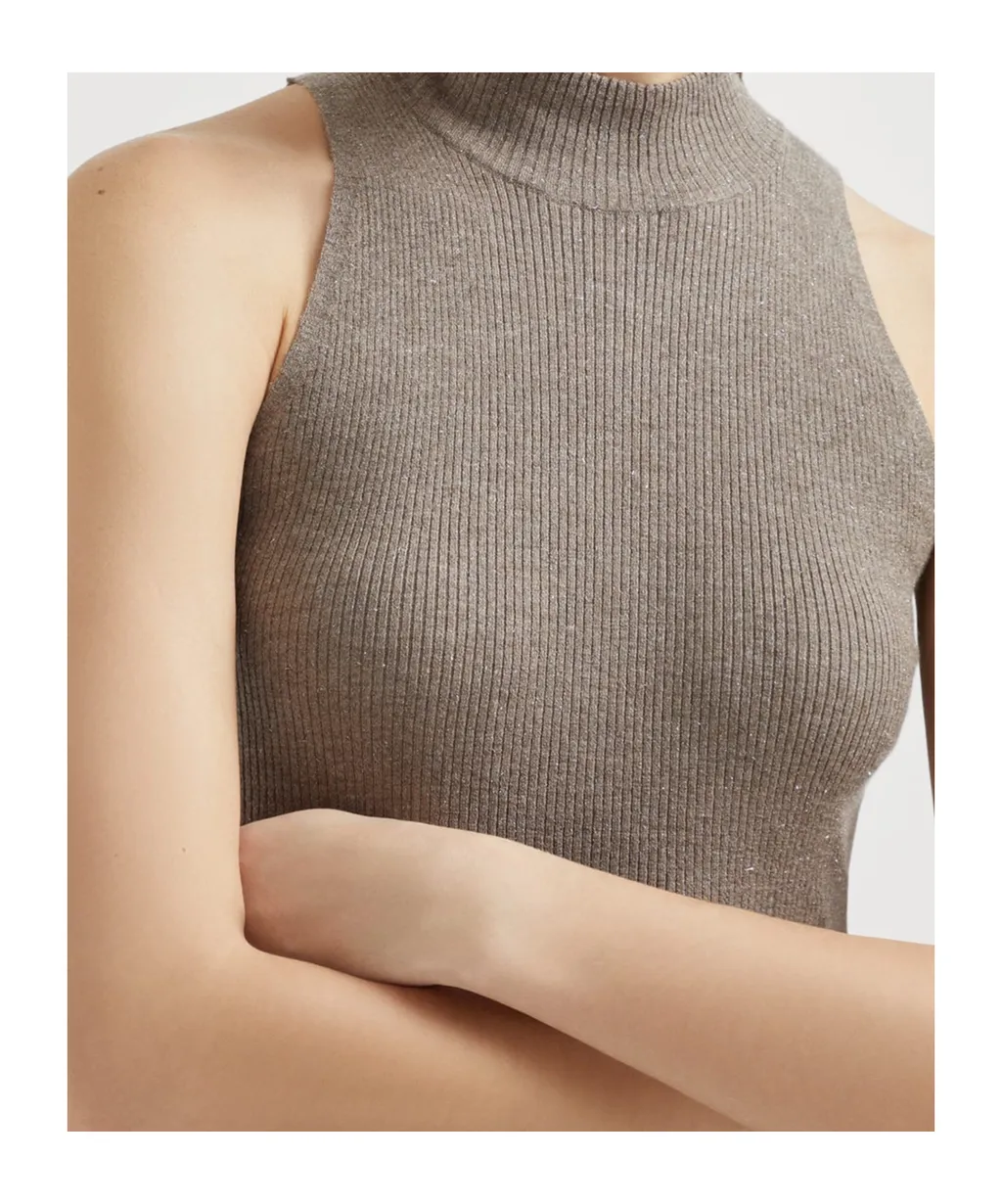 Brunello Cucinelli Sparkling Turtleneck Knitted Top