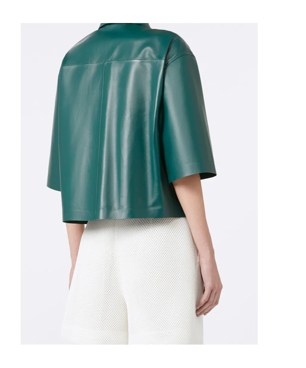 Nappa Leather Cropped Jacket