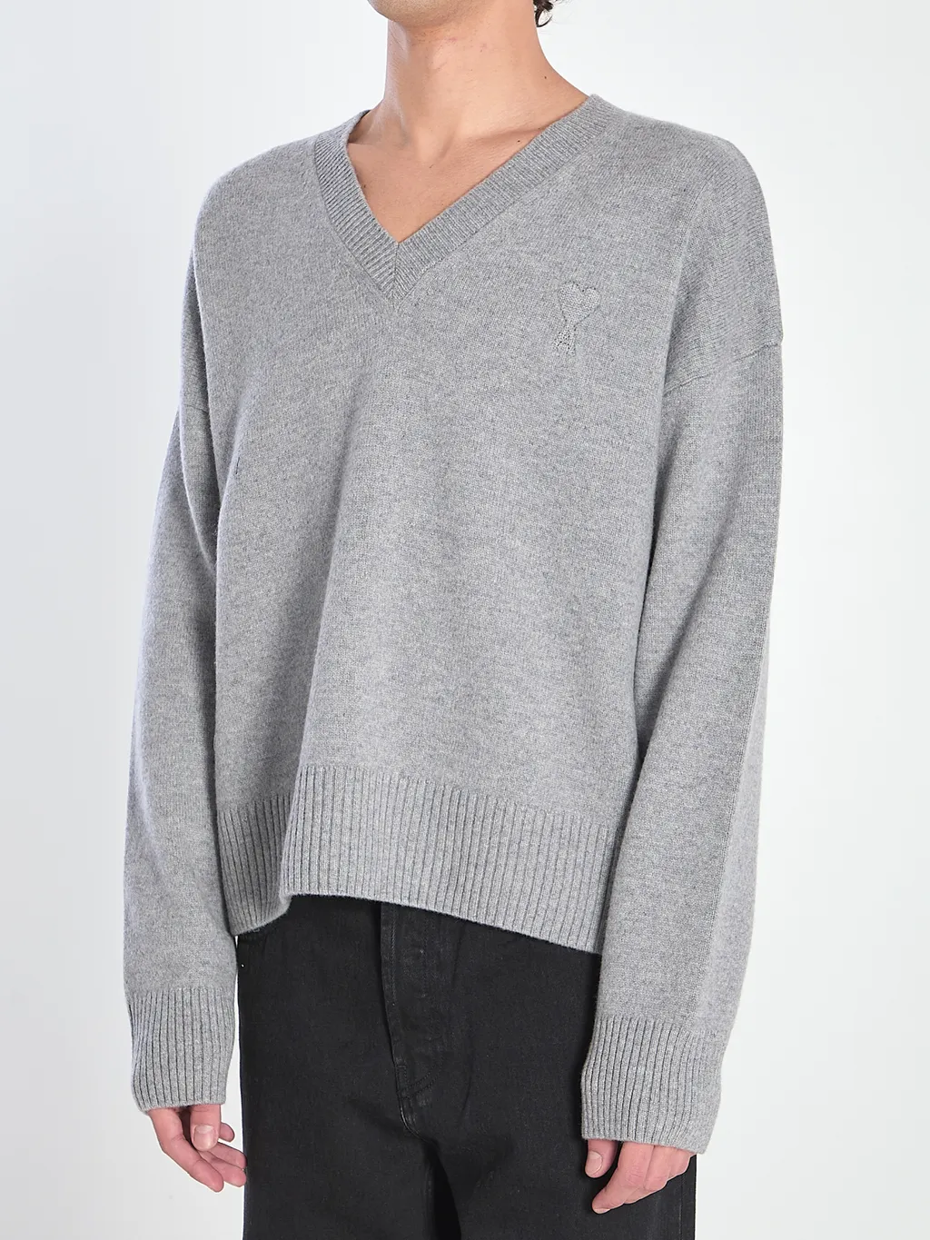 Ami Paris V-Neck Knitted Jumper