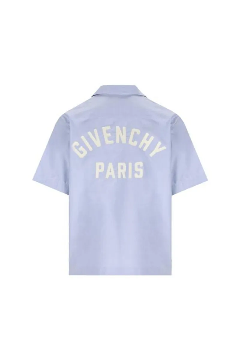 Givenchy Paris Logo Zigzag Stitching Short-Sleeved Shirt