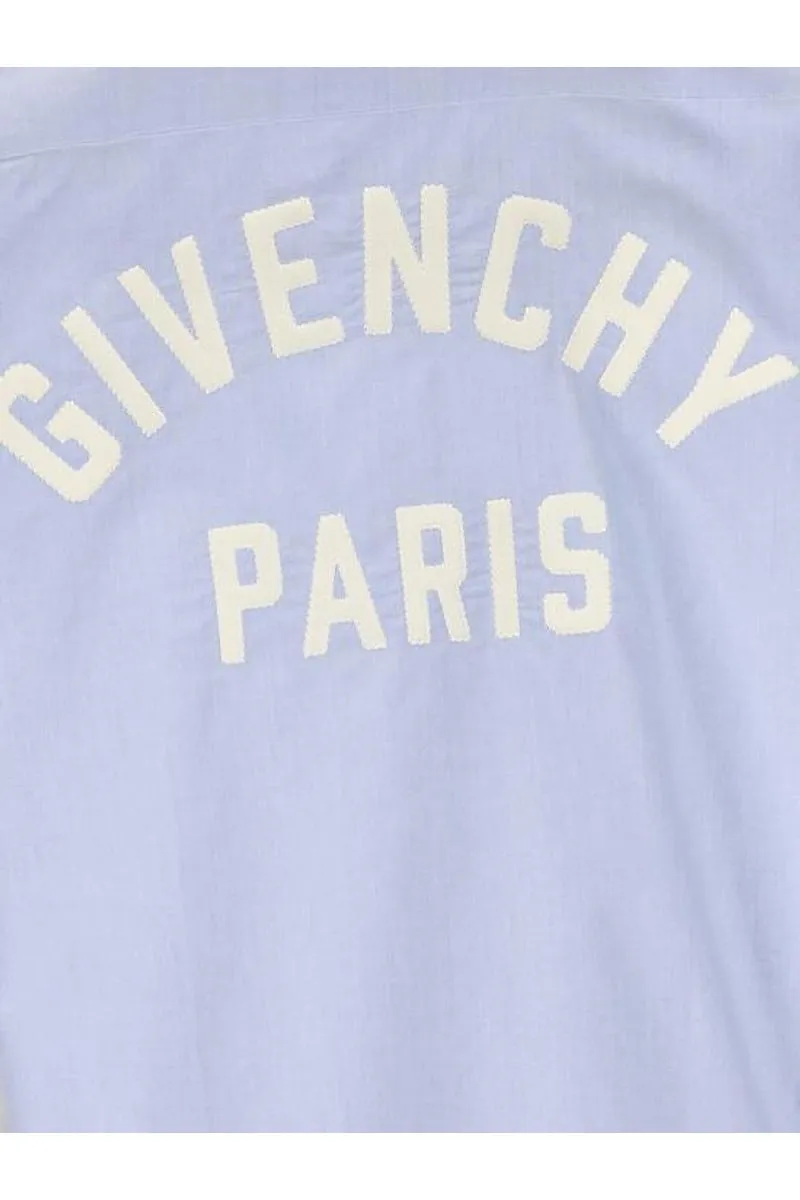 Givenchy Paris Logo Zigzag Stitching Short-Sleeved Shirt