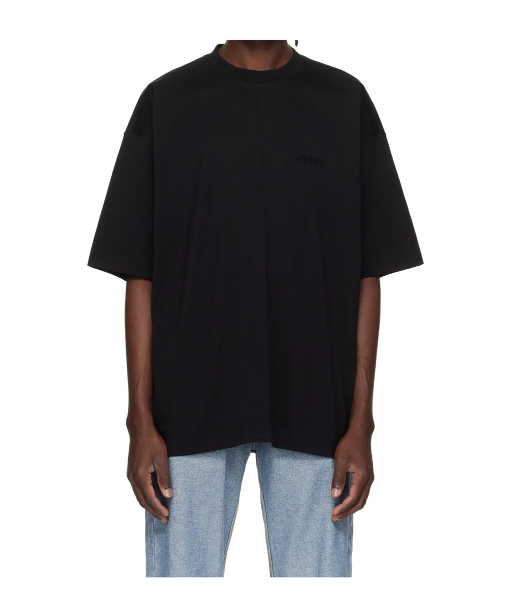 Vetements Logo Embroidered Crewneck T-Shirt