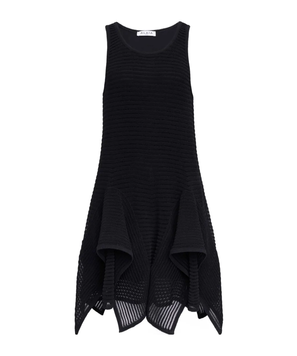 AlaÏA Knit Short Ruffle Dress