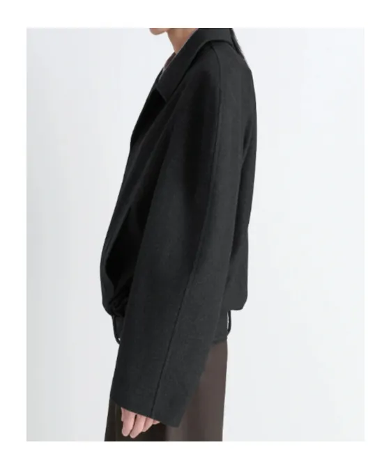 Raglan-Sleeve Belted Jacket