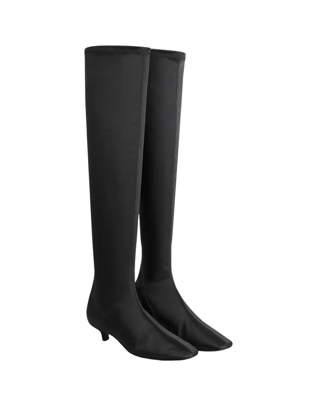 40Mm Satin Knee-High Boots