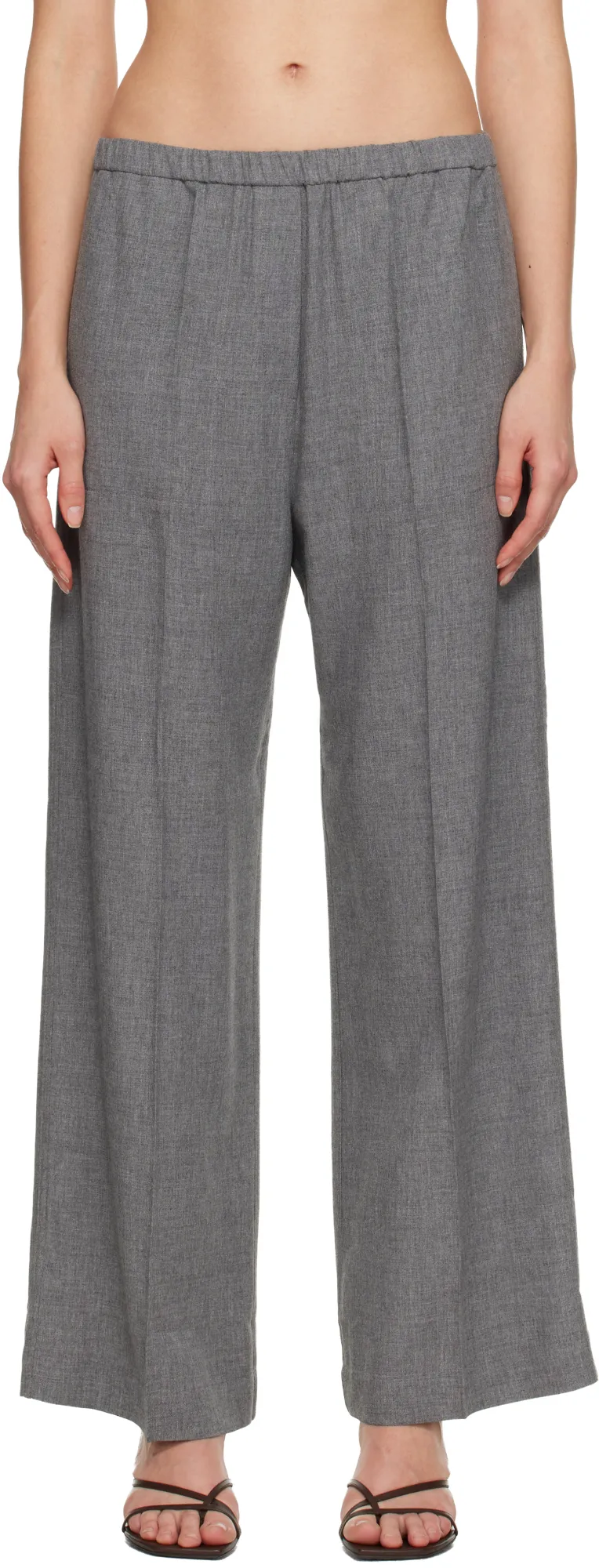 Drawstring Wool Trousers