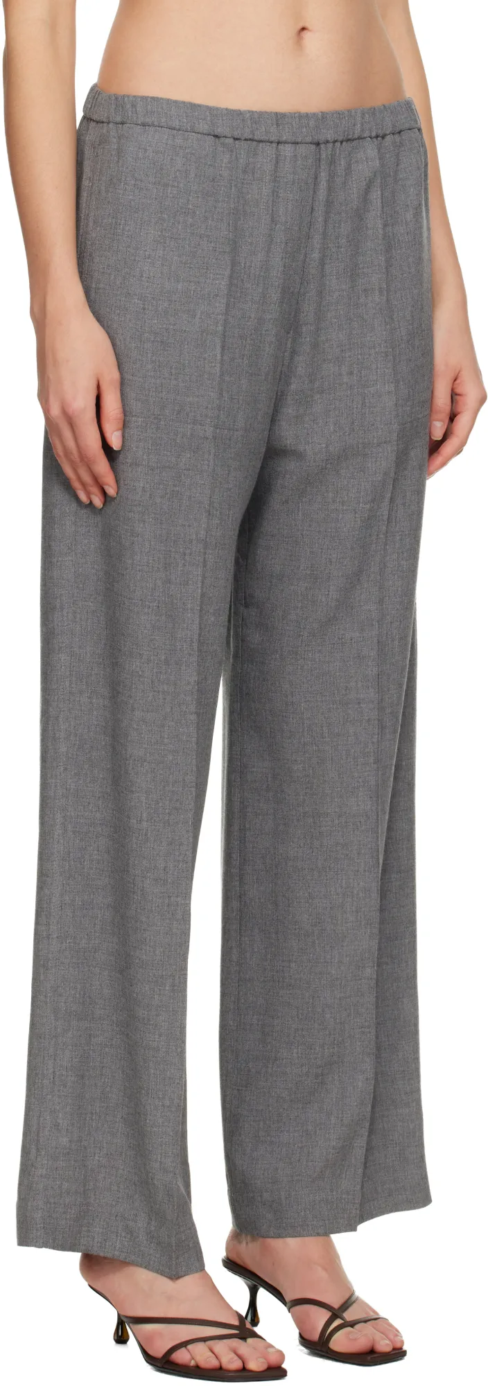 Drawstring Wool Trousers