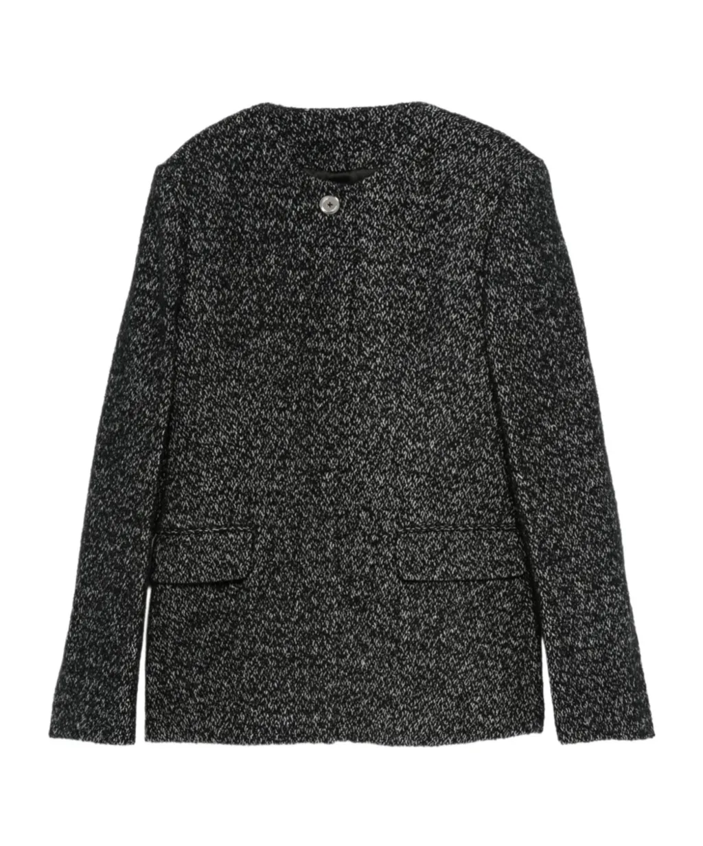 Crew Neck Long Sleeve Casual Jacket