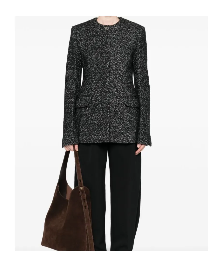 Crew Neck Long Sleeve Casual Jacket
