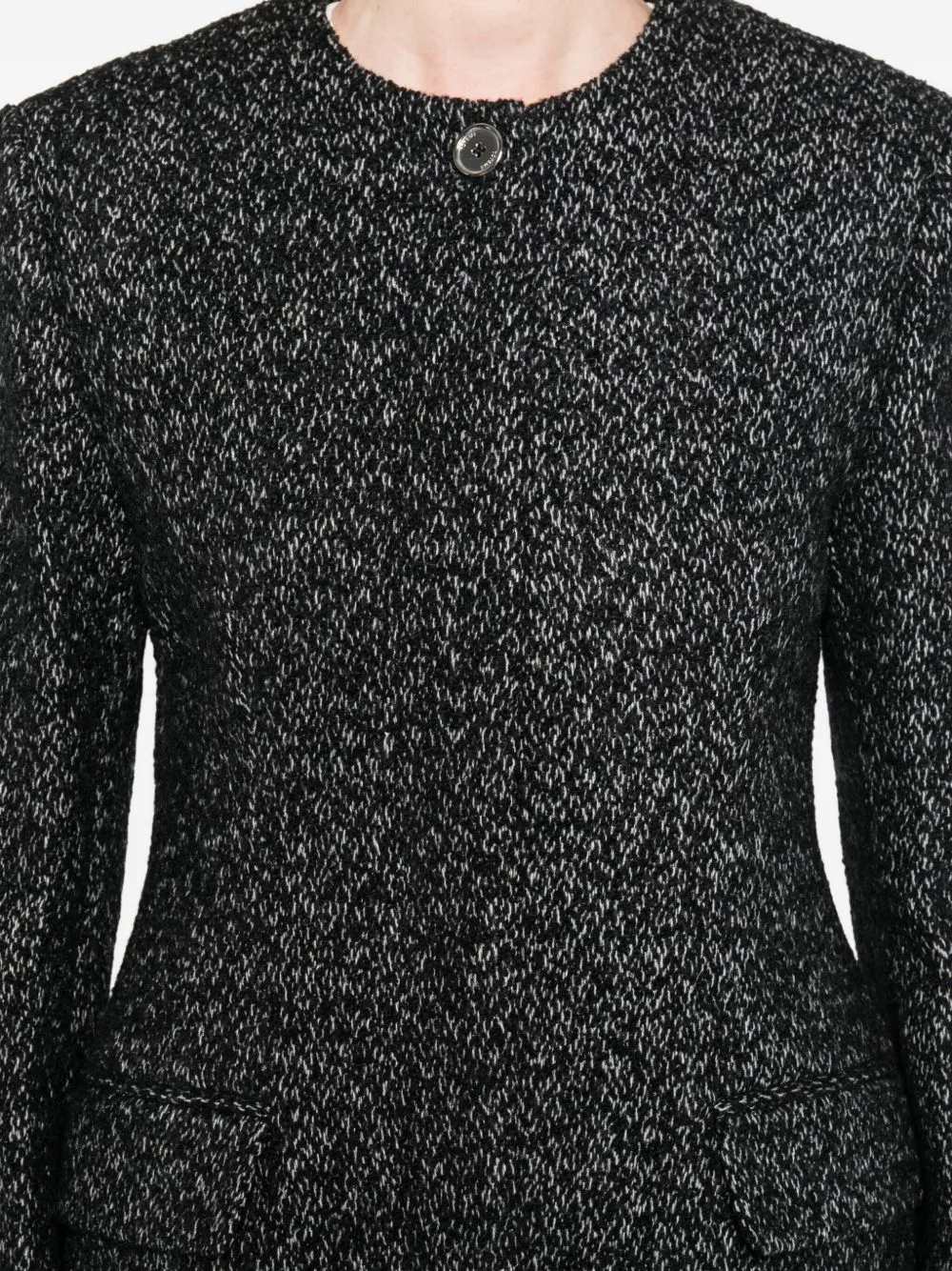 Crew Neck Long Sleeve Casual Jacket