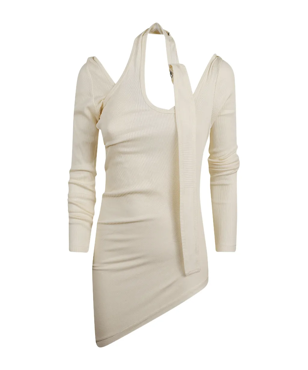 Ribbed Twisted Top
